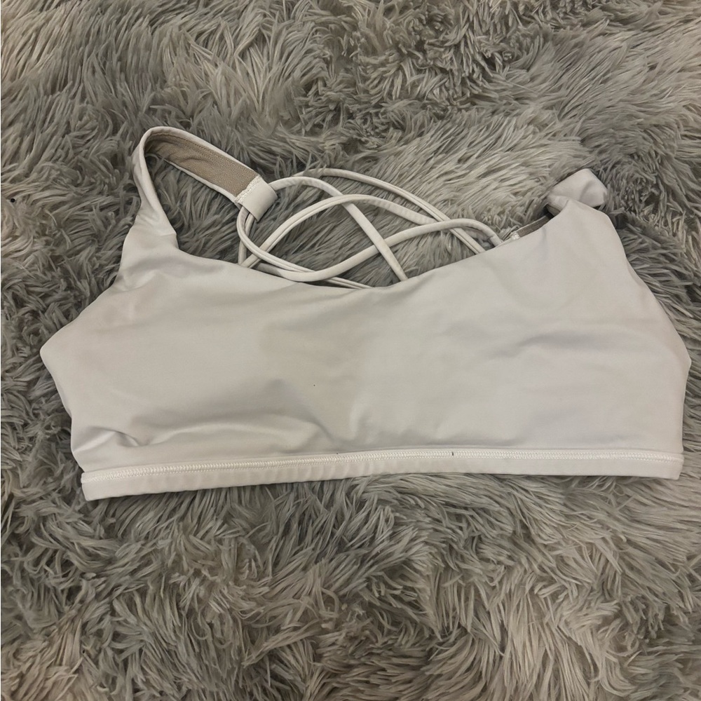 White Lululemon sports bra